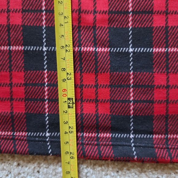 Derek Heart Bodycon Dress Women's Medium Red Plaid Scoop Neck Sleeveless* - Picture 8 of 11